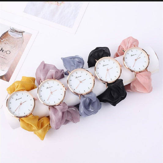 Korean watches for girls Ins Girls Alloy Ribbon Streamer Watch